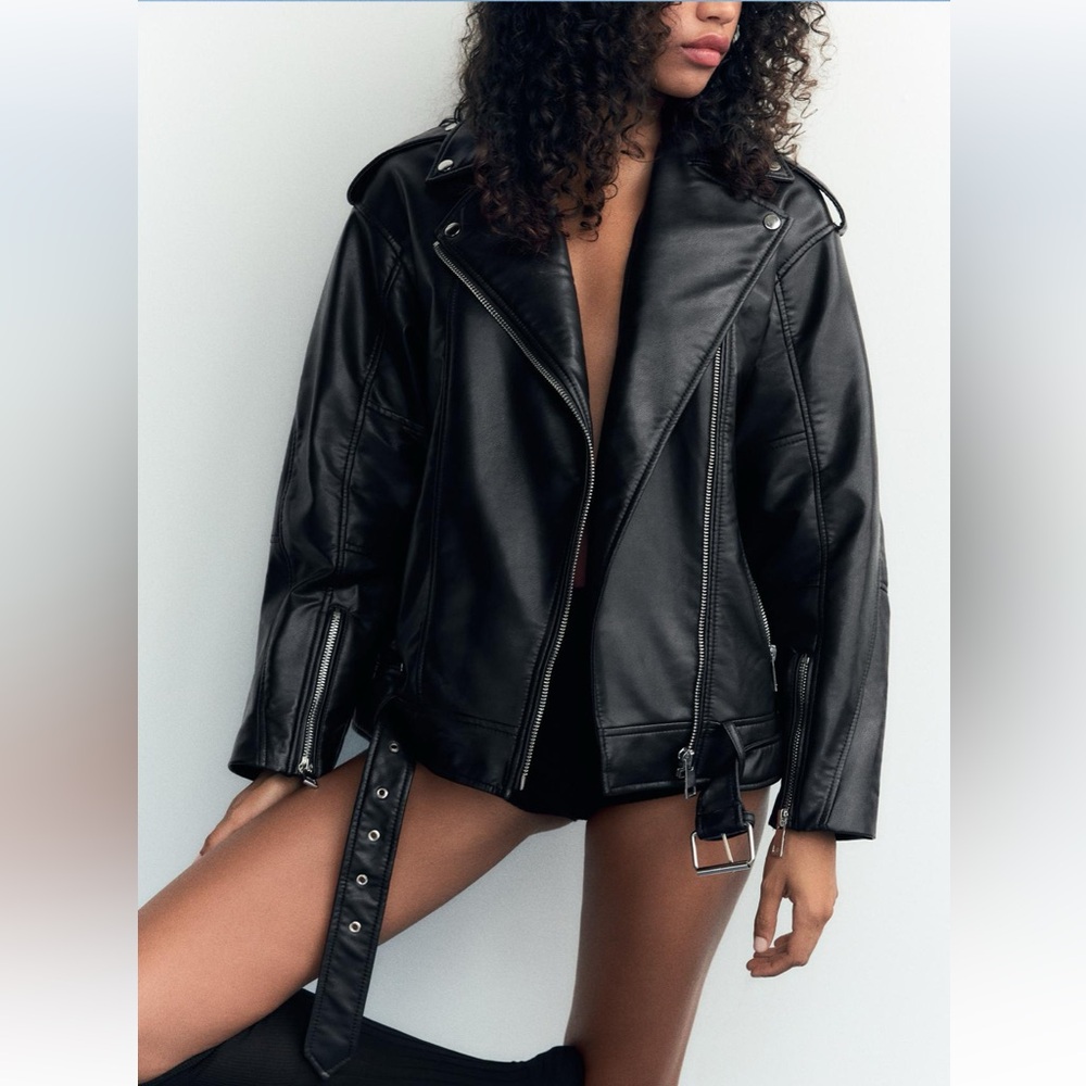 Zara Black Leather Jacket